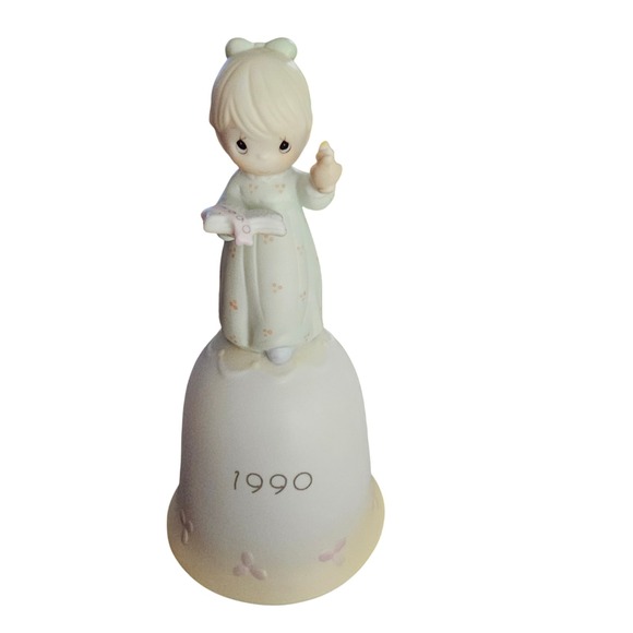 Precious Moments Other - Precious Moments 1990 Once Upon A Holy Night Bell Figurine 523828 Enesco Vintage